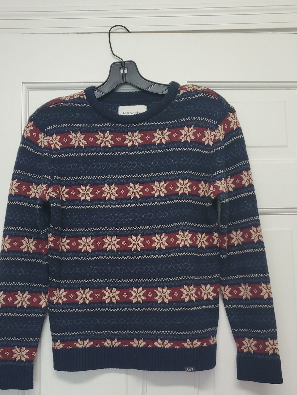ABERCROMBIE KIDS  Navy Fair Isle Knit Sweater Siize 10